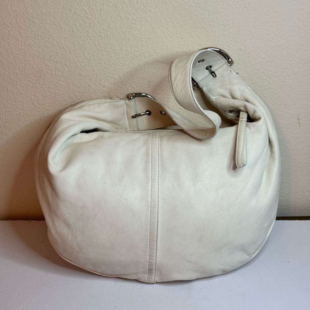 Coach Y2K Lamb Nappa Leather Tortilla White Shoulder Slouch Hobo Bag RARE - Picture 7 of 12